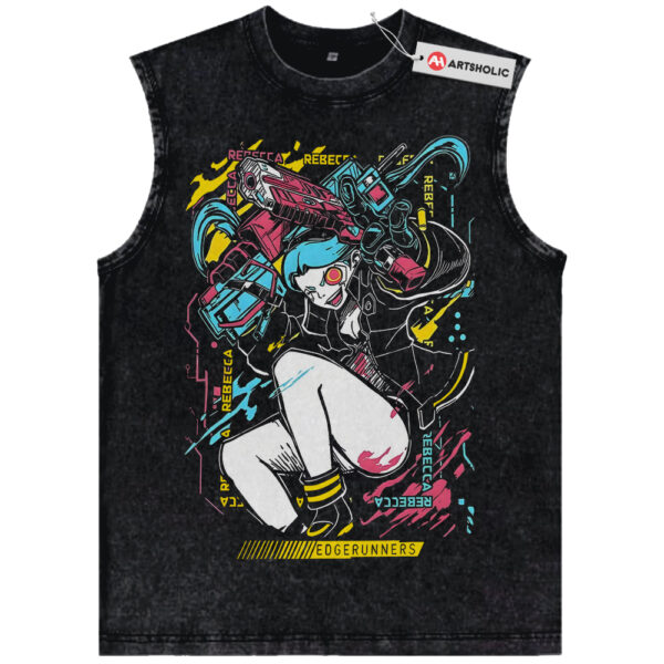 Rebecca Tank Top, Cyberpunk: Edgerunners Tank Top, Game Tank Top, Vintage Tank Top