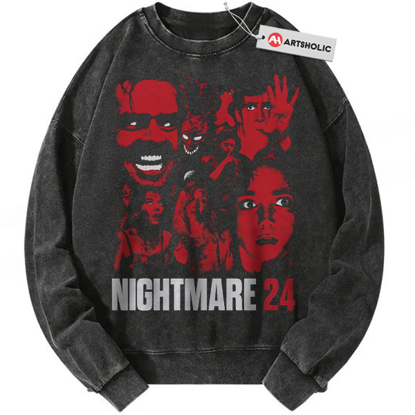 Nightmare 24 Sweatshirt, Halloween Sweatshirt, Horror Movie Sweatshirt, Vintage Sweatshirt