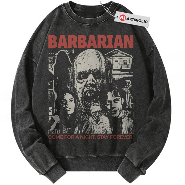 Barbarian Sweatshirt, Halloween Sweatshirt, Horror Movie Sweatshirt, Vintage Sweatshirt