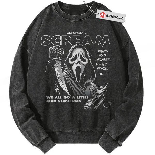 Ghostface Sweatshirt, Scream Sweatshirt, Halloween Sweatshirt, Horror Sweatshirt, Vintage Sweatshirt