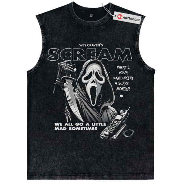 Ghostface Tank Top, Scream Tank Top, Halloween Tank Top, Horror Tank Top, Vintage Tank Top