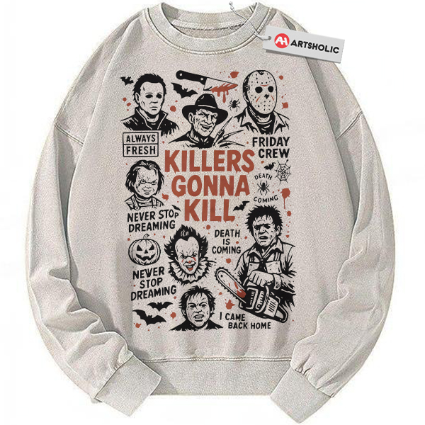 Halloween Sweatshirt, Horror Sweatshirt, Vintage Sweatshirt