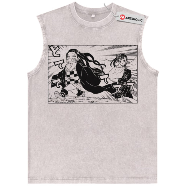 Nezuko vs Kanao Tank Top, Demon Slayer Tank Top, Anime Tank Top, Vintage Tank Top