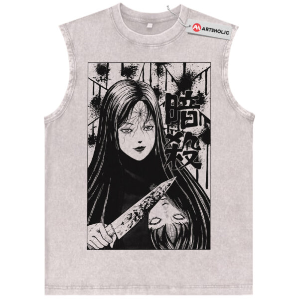 Tomie Kawakami Tank Top, Junji Ito Tank Top, Horror Anime Tank Top, Vintage Tank Top