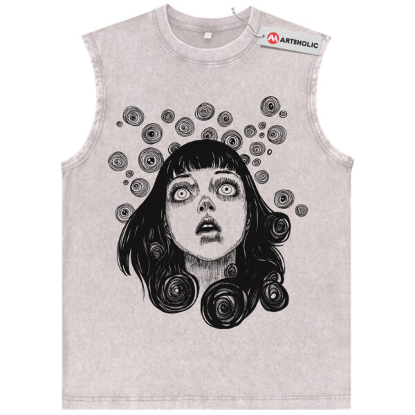 Uzumaki Tank Top, Junji Ito Tank Top, Horror Anime Tank Top, Vintage Tank Top