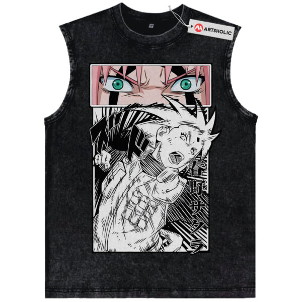 Sakura Haruno Tank Top, Naruto Tank Top, Anime Tank Top, Vintage Tank Top