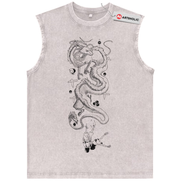 Haku vs Chihiro Tank Top, Spirited Away Tank Top, Studio Ghibli Tank Top, Anime Tank Top, Vintage Tank Top