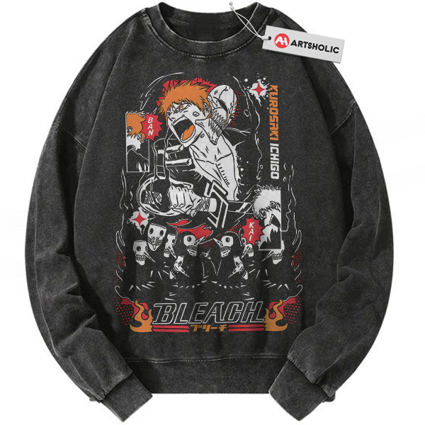 Ichigo Kurosaki Sweatshirt, Bleach Sweatshirt, Anime Sweatshirt, Vintage Sweatshirt