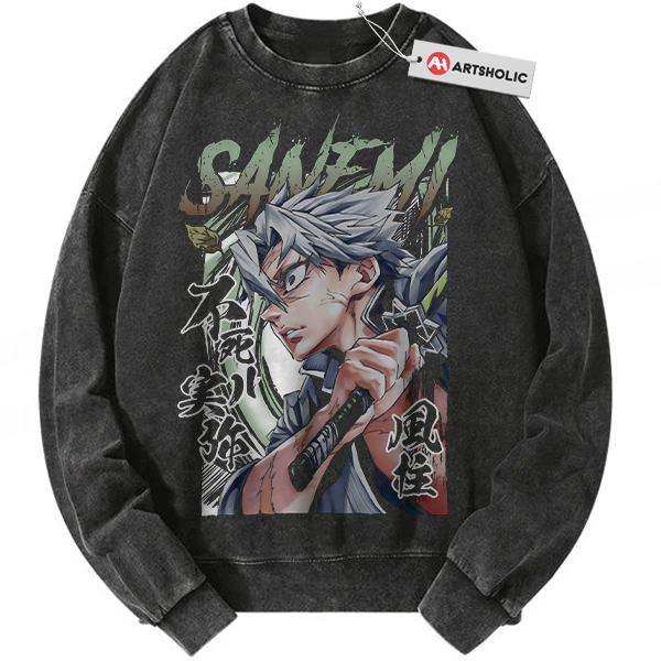 Sanemi Shinazugawa Sweatshirt, Demon Slayer Sweatshirt, Anime Sweatshirt, Vintage Sweatshirt