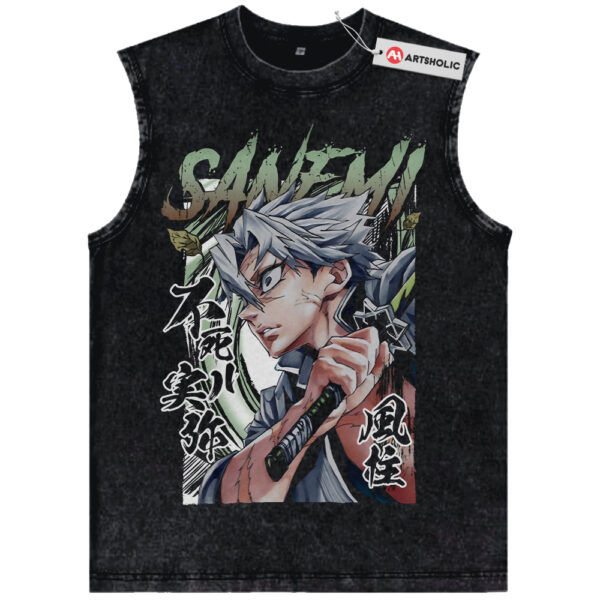 Sanemi Shinazugawa Tank Top, Demon Slayer Tank Top, Anime Tank Top, Vintage Tank Top