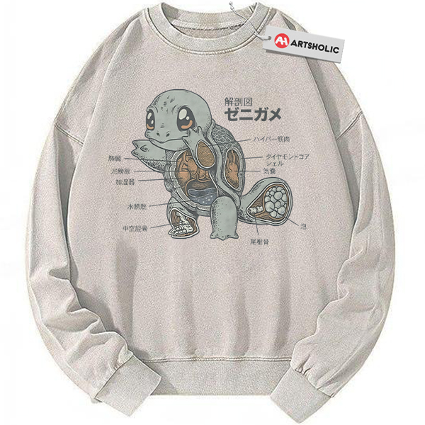 Squirtle Sweatshirt, Pokemon Sweatshirt, PKM Sweatshirt, Anime Sweatshirt, Vintage Sweatshirt