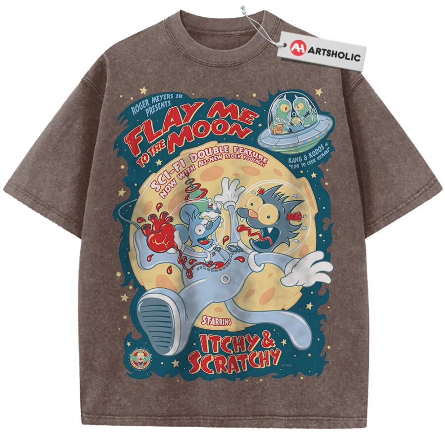 The Itchy & Scratchy Show Shirt, Animated Shirt, Vintage T-Shirt