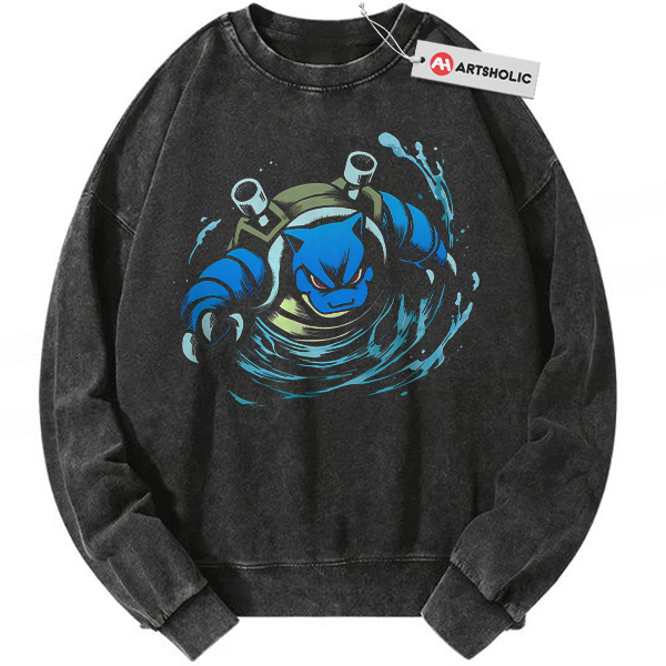 Blastoise Sweatshirt, Pokemon Sweatshirt, PKM Sweatshirt, Anime Sweatshirt, Vintage Sweatshirt