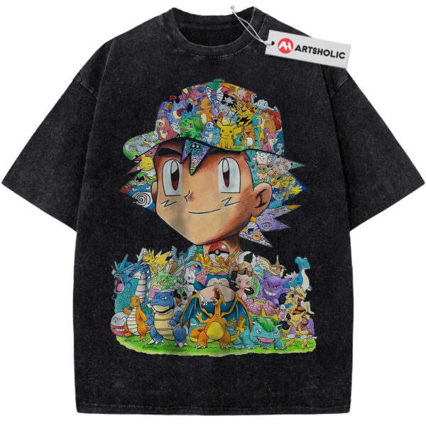 Ash Ketchum Shirt, Pokemon Shirt, PKM Shirt, Anime Shirt, Vintage T-Shirt