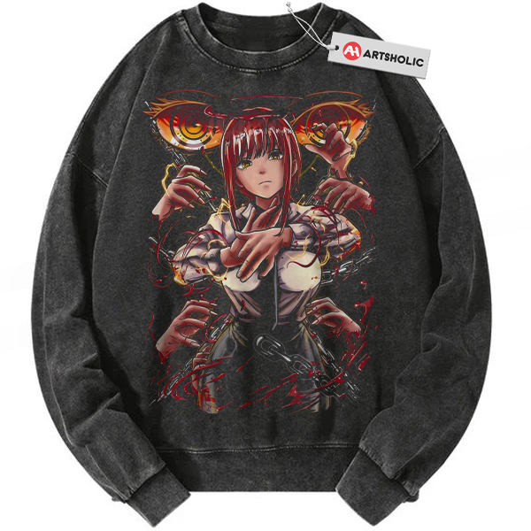 Makima Sweatshirt, Chainsaw Man Sweatshirt, Anime Sweatshirt, Vintage Sweater