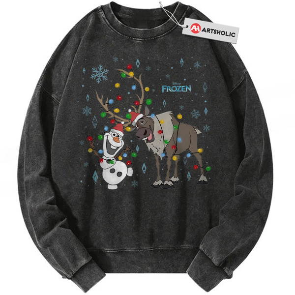 Olaf Sweatshirt, Sven Sweatshirt, Frozen Sweatshirt, Animated Sweatshirt, Vintage Sweater