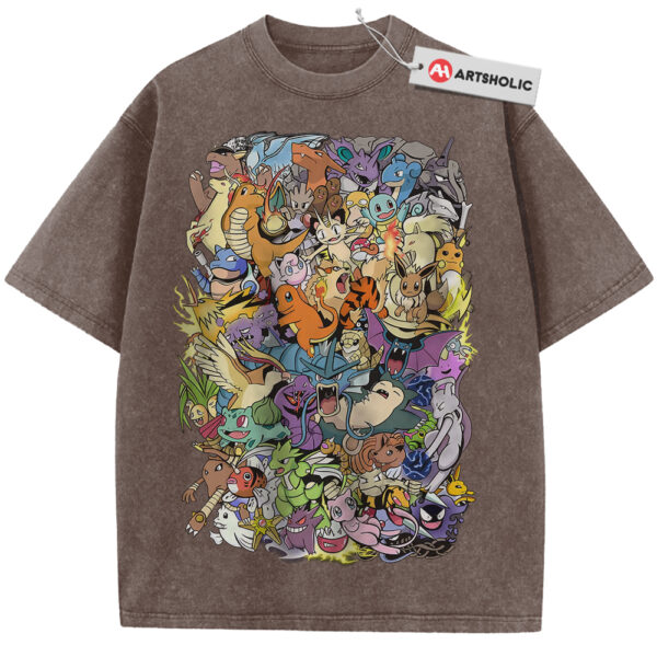 Pokemon Shirt, PKM Shirt, Anime Shirt, Vintage Tee - Coffee, 2XL