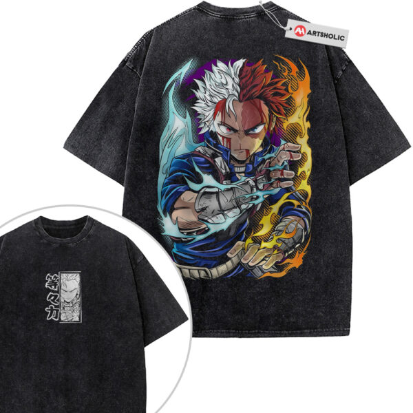 Shoto Todoroki Shirt, MHA Shirt, Anime Shirt, Vintage T-Shirt 2-Sided