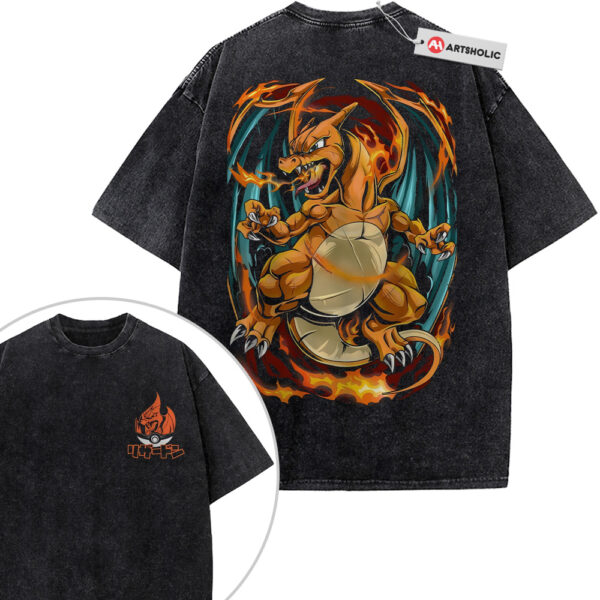 Charizard Shirt, Pokemon Shirt, Anime Shirt, Vintage T-Shirt 2-Sided