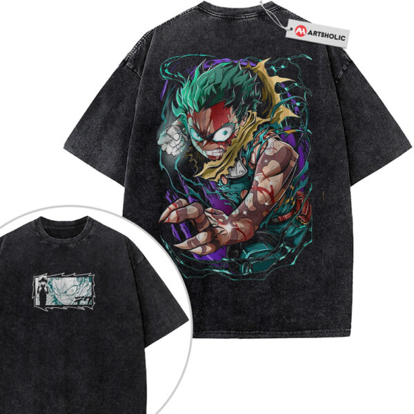 Deku Shirt, Izuki Midoriya Shirt, MHA Shirt, Anime Shirt, Vintage T-Shirt 2-Sided