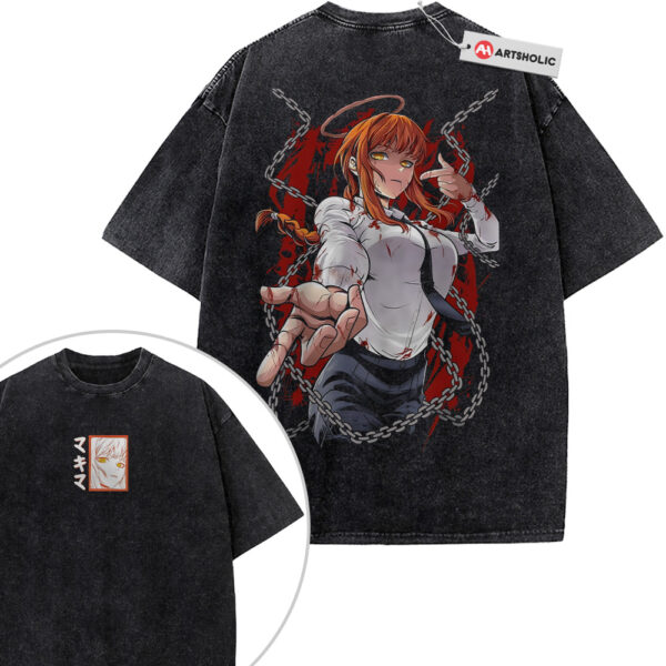 Makima Shirt, Chainsaw Man Shirt, Anime Shirt, Vintage T-Shirt 2-Sided