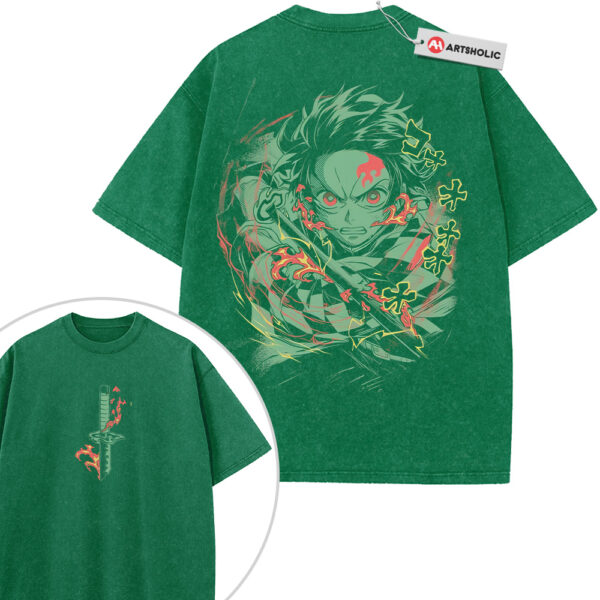 Tanjiro Kamado Shirt, Demon Slayer Shirt, Anime Shirt, Vintage T-Shirt 2-Sided