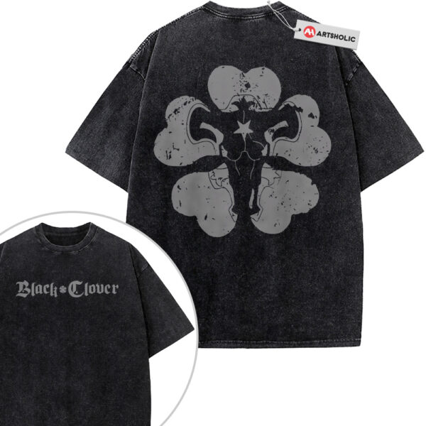 Black Clover Shirt, Anime Shirt, Vintage T-Shirt 2-Sided