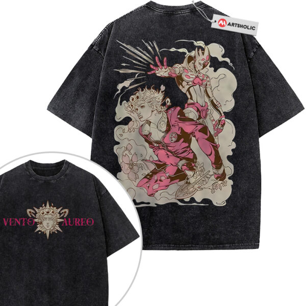 Giorno Giovanna Shirt, JoJo's Bizarre Adventure Shirt, Anime Shirt, Vintage T-Shirt 2-Sided