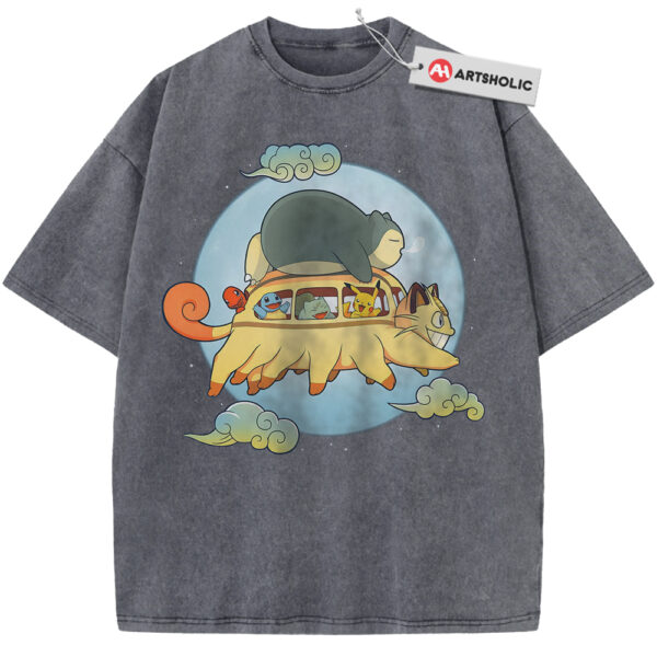 Pokemon Shirt, PKM Shirt, Anime Shirt, Vintage Tee - Grey, M