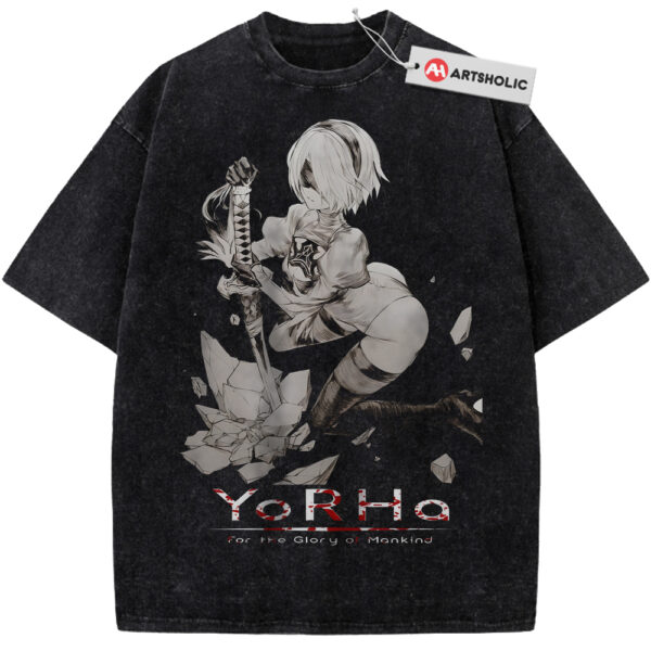 2B Shirt, NieR:Automata Shirt, Game Shirt, Vintage T-Shirt