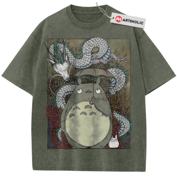 Haku Shirt, Spirited Away Shirt, My Neighbor Totoro Shirt, Studio Ghibli Shirt, Anime Shirt, Vintage T-Shirt - Army Green, S