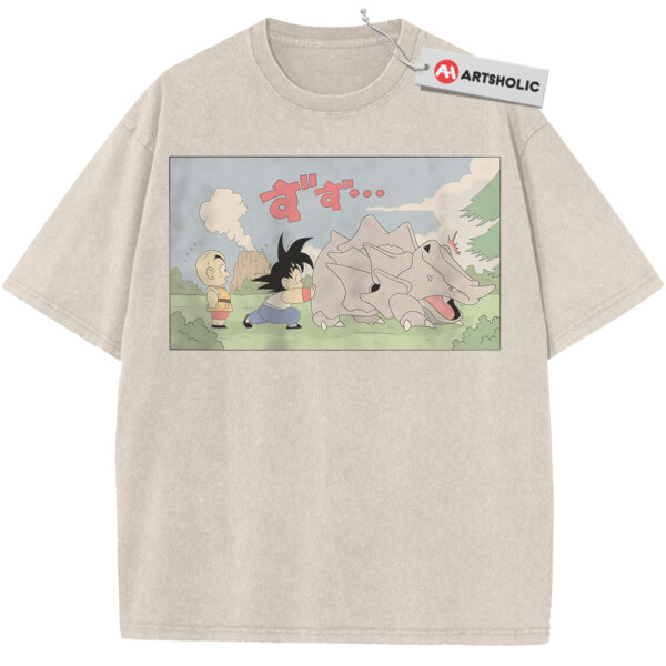 Rhyhorn Shirt, Krillin and Son Goku Shirt, Dragon Ball Shirt, Pokemon Shirt, Anime Shirt, Vintage T-Shirt
