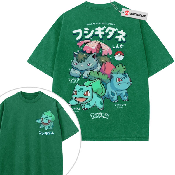 Bulbasaur Shirt, Ivysaur Shirt, Venusaur Shirt, Pokemon Shirt, Anime Shirt, Vintage T-Shirt 2-Sided