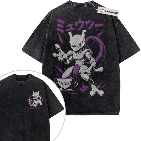 Mewtwo Shirt, Pokemon Shirt, Anime Shirt, Vintage Tee 2-Sided