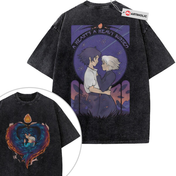 Howl's Moving Castle Shirt, Studio Ghibli Shirt, Anime Shirt, Vintage T-Shirt 2-Sided