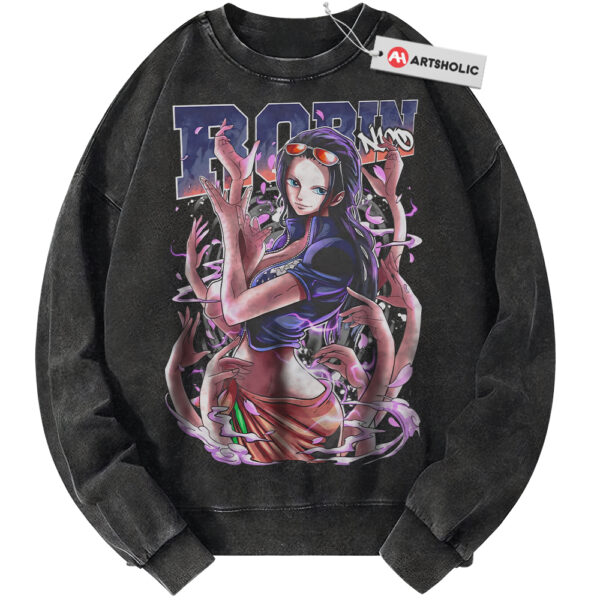 Nico Robin Sweatshirt, One Piece Sweatshirt, Anime Sweatshirt, Vintage Sweater