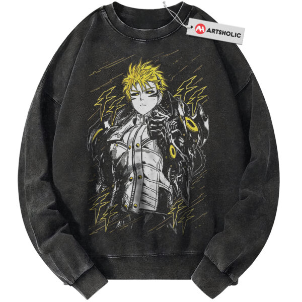 Genos Sweatshirt, One Punch Man Sweatshirt, Anime Sweatshirt, Vintage Sweater