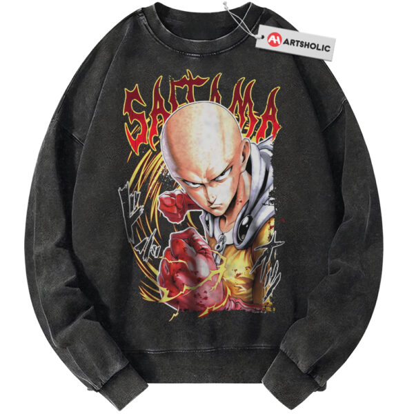 Saitama Sweatshirt, One Punch Man Sweatshirt, Anime Sweatshirt, Vintage Sweater