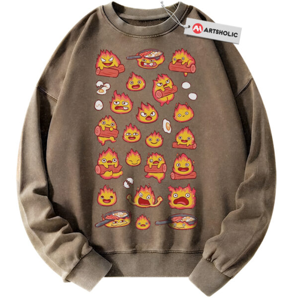 Calcifer Sweatshirt, Howl's Moving Castle Sweatshirt, Studio Ghibli Sweatshirt, Anime Sweatshirt, Vintage Sweater