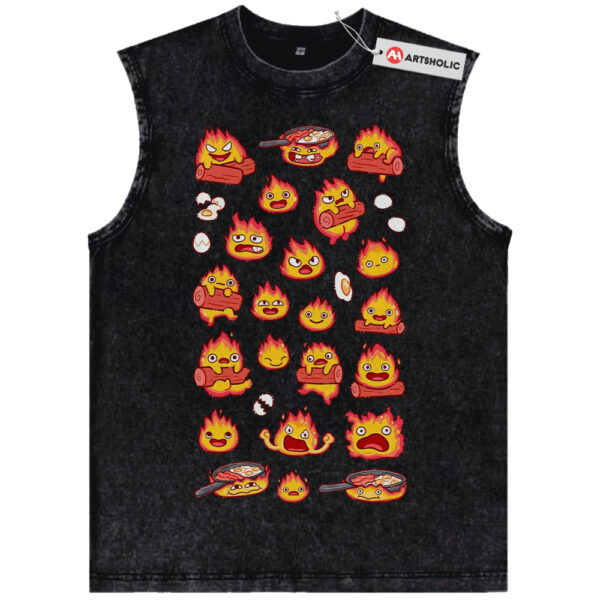 Calcifer Tank Top, Howl's Moving Castle Tank Top, Studio Ghibli Tank Top, Anime Tank Top, Vintage Tank Top