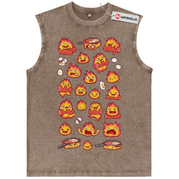 Calcifer Tank Top, Howl's Moving Castle Tank Top, Studio Ghibli Tank Top, Anime Tank Top, Vintage Tank Top