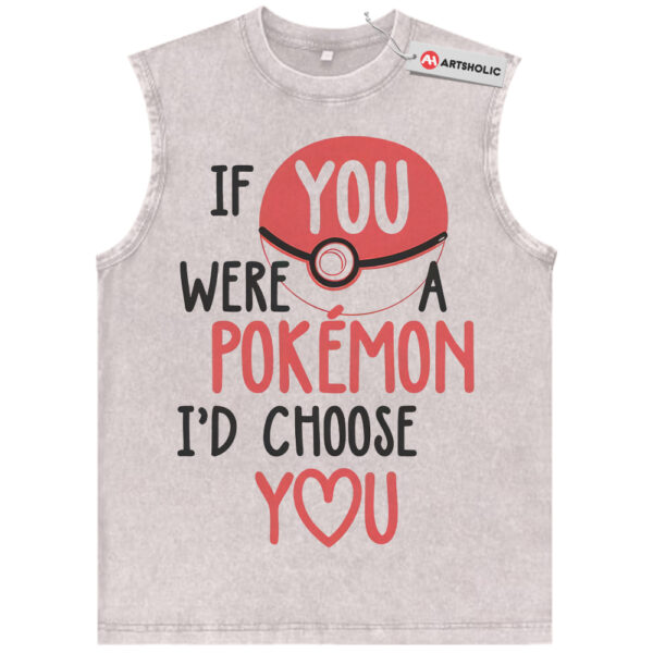 Pokemon Tank Top, PKM Tank Top, Valentine's Day Tank Top, Anime Tank Top, Vintage Tank Top