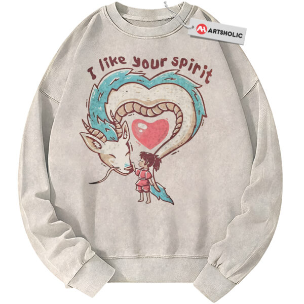Haku vs Chihiro Sweatshirt, Spirited Away Sweatshirt, Studio Ghibli Sweatshirt, Valentine's Day Sweatshirt, Anime Sweatshirt, Vintage Sweater