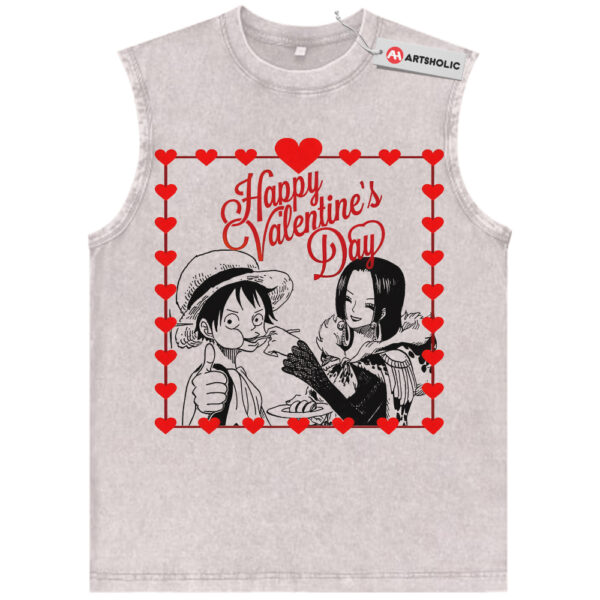 Luffy vs Boa Hancock Tank Top, One Piece Tank Top, Valentine's Day Tank Top, Anime Tank Top, Vintage Tank Top