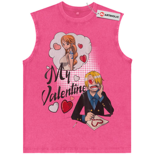 Sanji and Nami Tank Top, One Piece Tank Top, Valentine's Day Tank Top, Anime Tank Top, Vintage Tank Top