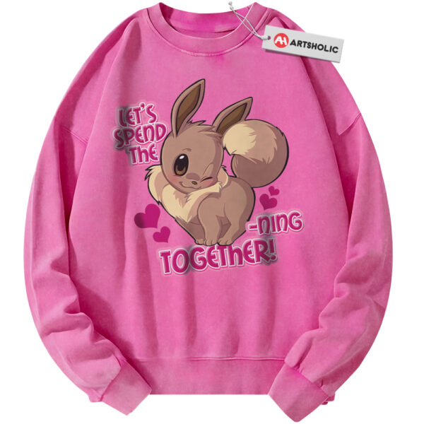 Eevee Evolutions Sweatshirt, Pokemon Sweatshirt, PKM Sweatshirt, Valentine's Day Sweatshirt, Anime Sweatshirt, Vintage Sweater