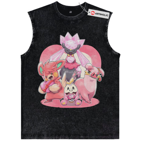 Diancie Tank Top, Skitty Tank Top, Fuecoco Tank Top, Lechonk Tank Top, Pokemon Tank Top, PKM Tank Top, Valentine's Day Tank Top, Anime Tank Top, Vintage Tank Top