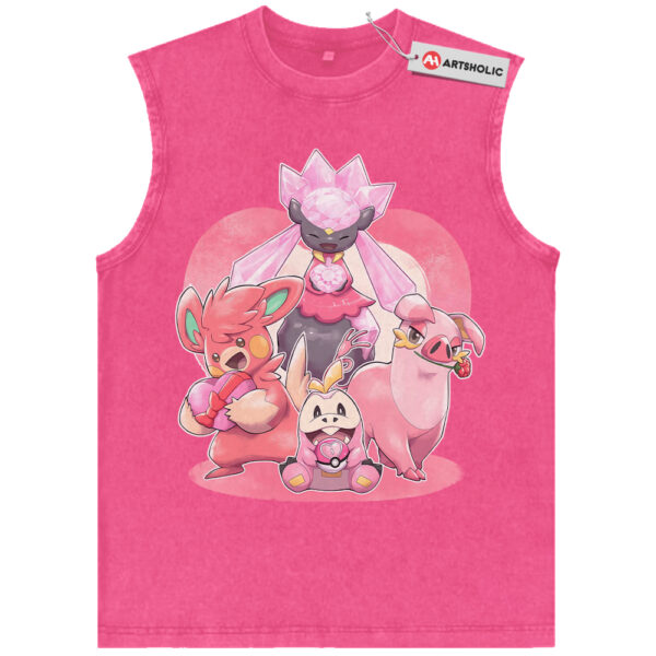 Diancie Tank Top, Skitty Tank Top, Fuecoco Tank Top, Lechonk Tank Top, Pokemon Tank Top, PKM Tank Top, Valentine's Day Tank Top, Anime Tank Top, Vintage Tank Top