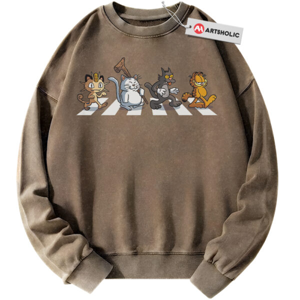 Cartoon Cats Sweatshirt, Anime Graphic Tee, Comfort Colors Sweatshirt