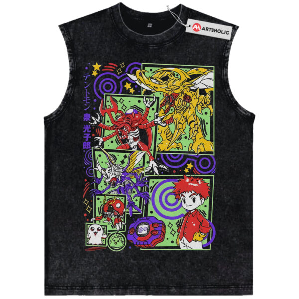 Tentomon Tank Top, Kabuterimon Tank Top, AtlurKabuterimon Tank Top, Digimon Tank Top, Anime Tank Top, Vintage Tank Top